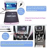 POSSPO CD DVD Player for Car with USB Port AUX Port, Portable External CD Player That Plugs into Car Laptop Desktop TV Computer, Plug & Play –Upgraded with Extra USB Extension Cable