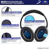 AHG Replacement QC15 Ear Pads & QC15 Headband Pad Compatible with Bose QuietComfort 15 (QC15) & QuietComfort 2 (QC2) Headphones - Soft, Great Comfort + Durability, Protein Leather (Black)