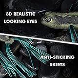 TRUSCEND Topwater Frog Fishing Lures with Silicone Leg Japan Design Weedless Soft Plastic Frogs Baits for Bass Musky Trout Artificial Lifelike Lures for Freshwater Saltwater Fishing Gear Gifts for Men