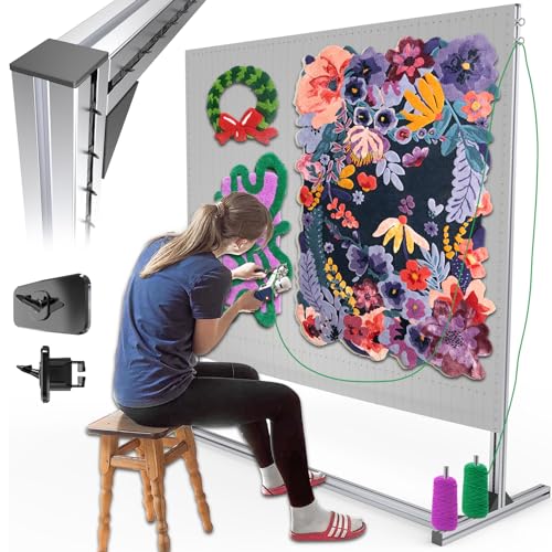 NodoCA 64'' Tufting Kit - Aluminum Metal Frame for Rug Making, Tufting Cloth Stand, Supplies