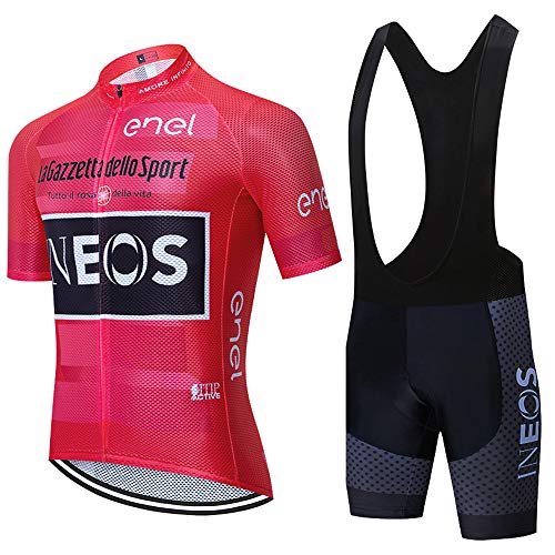 Miloto Cycling Sets Jersey Team Biking Clothing Men Bike Shirts and Bib Shorts （X-Large） C Red