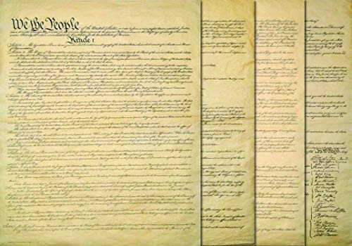 Our Amendments 4 Page United States Constitution in it's Original Layout and Size.