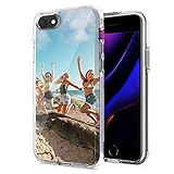 MUNDAZE Personalized Custom Photo Case for iPhone SE (2020) SE 3 (2022) 6/7/8, Dual Layered Protective Cover