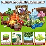 MEDMHSMA 205Pcs Dinosaur Toys Magnetic Blocks Build 3D Dinosaur World Jurassic Scenes, 1" Magnetic Building Blocks Magnet Cubes Tiles for Toddler Boys Girls 3+, STEM Sensory Building Toys Games