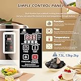 Moongiantgo 7.5L Black Garlic Fermenter, Automatic Intelligent Control Garlic Fermenter Natto, Yogurt, Kimchi, Wine Fermenter Machine, Garlic Cooker with Precise Time Temperature Control, 110V (Brown)