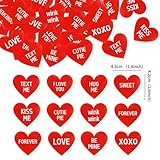 60 Pcs Edible St. Valentine's Day Cupcake Toppers with heart Decorations for Birthday and Valentine's Day Party (heart)