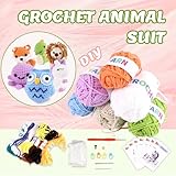 6Pcs Crochet Kit For Beginners,Crochet Animal Kits, 2025 DIY Craft for Adults and Kids,Best Gift for Crochet Lovers, Crocheting Animal Kits with Step-by-Step Video,Birthday Gift , Holiday Gift