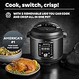 Instant Pot Pro Crisp 11-in-1 Air Fryer and Electric Pressure Cooker Combo with Multicooker Lids that Air Fries, Steams, Slow Cooks, Sautés, Dehydrates, & More, Free App With Over 800 Recipes, 8 Quart