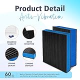 Fstop Labs 4 Pack Anti Vibration Pads 4'' X 4'' X 7/8" Heavy Duty EVA Anti Vibration Washing Machine Support, Vibration Damping Pads for Air Compressor, Washing Machine, Treadmill, HVAC