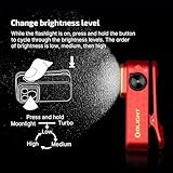 OLIGHT Oclip Pro EDC Flashlight Clip-on Light, Rechargeable 500 Lumens with Three Lighting Solutions Type-C Charging, Magnetic Flash Lights for Signaling, Cycling, Outdoor or Indoor Use(FS Red)