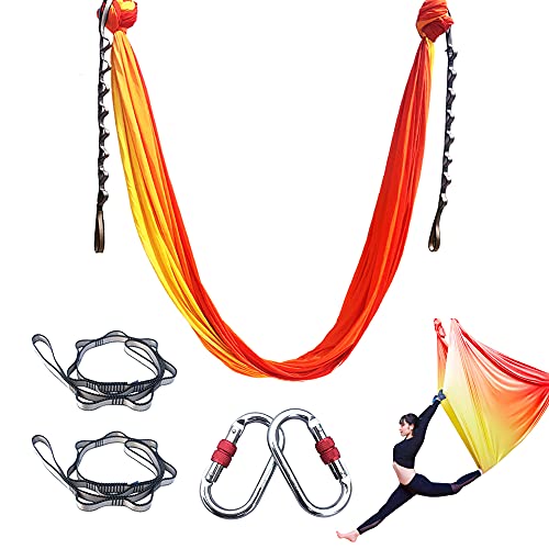 FOSER Aerial Hammock, 16.4ft 9.2ft Swing Set for Anti-Gravity Yoga, Dance, Acrobatics