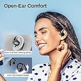 DACOM Open Ear Headphones Bluetooth 5.3, True Wireless Open Ear Earbuds ENC Clear Talk with 16.2mm Dynamic Drivers 45Hrs Playtime Wireless Earbuds Long-Lasting Comfort Sport Earbuds for Workouts Black