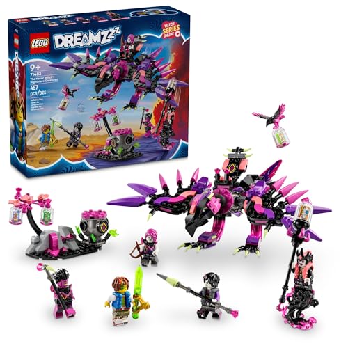 LEGO DREAMZzz The Never Witch’s Nightmare Creatures, Fantasy Animal Kids' Toy, Build a Mech, Wolf or Raven Figure, Building Toy with 5 Minifigures, for 9 Year Old Boys and Girls, 71483