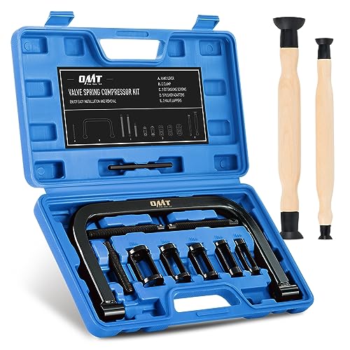 Orion Motor Tech Valve Spring Compressor, 10 Piece Spring Clamp Tool Kit with C Clamp, Collet Pusher Adapters, Extension Rods, and Lever for Car, Motorcycle, ATV, and Small Engine Repairs