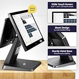 Volcora Retail and Restaurant POS Terminal Machine for Small Business, Point of Sale Cash Register with Android 11 OS, 15.6" & 11.6" Dual Touch Screen, Black, Hardware Only