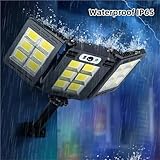 Powerful Solar Lights Outdoor for Lighting Garden Sunlight Decoration Wall Lamp Motion Sensor Waterproof LED Solar Street Light(Advanced-800 LED)