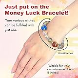 Yokohama Wakuwaku Kan Japan money lucky charms bracelet crystal bracelets feng shui good luck japan traditional design wealth men women unisex stretch