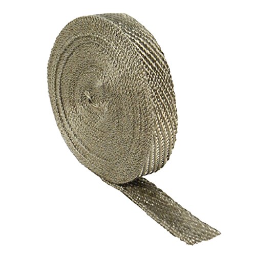 Design Engineering 010126 Titanium 1" x 50' Exhaust Heat Wrap with LR Technology