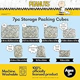 Peanuts Snoopy Beauty 7 Piece Soft Storage Organization Packing Cubes Travel Set (Officially Licensed Product) By Franco Collectibles