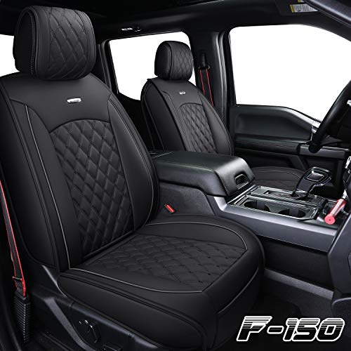 Aierxuan Car Seat Covers Full Set with Waterproof Leather, Automotive Vehicle Cushion Cover for Cars SUV Pick-up Truck Fit for 2009 to 2025 Ford F150 Carhartt and 2017 to 2025 F250 F350 F450