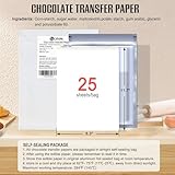 Sotek Blank Chocolate Transfer Sheets 25 pcs A4 (8.3"X11.7"), Edible-transfer-sheets for White Chocolates, Icing paper for chocolate-decorating, White food printing papers