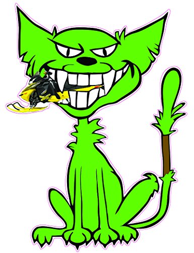 Nostalgia Decals Arctic Cat Eating Ski Doo Large 11" x 7.2" Decal