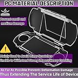 Clear Hard Case for PSP 3000 for PSP 2000，Protective Transparent Hard Case, Full Cover Protector Cover Case with Clear Display Movie Bracket, Shock/Scratch Resistant (for PSP 2000/PSP 3000 Series)