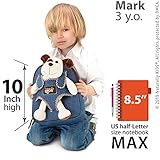 Naturally KIDS Dog Backpack, Dog Toys for Toddlers, Toddler Stuffed Animals Gifts for 2 3 4 5 Year Old Girl Boy