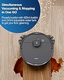 Ecovacs Deebot T8 Robot Vacuum and Mop Cleaner, Precise Laser Navigation, Multi-floor Mapping, Intelligent Object Avoidance, Full-customize clean, No-go and No-mop Zones, Auto-empty Station Compatible