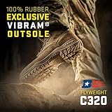 B Belleville Arm Your Feet C320 One Xero 8" Combat Boots for Men - Ultra-Lightweight Army/Air Force OCP ACU Coyote Brown Leather with Vibram Incisor Traction Outsole; Berry Compliant, Coyote - 9.5 R