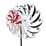 DREAMYSOUL Large Wind Spinners 20" Dia, Metal Patriotic Wind Sculpture Spinner Yard Art for Outdoor Garden Patio Decor