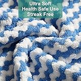 JOYMOOP 18 Pack Microfiber Cleaning Cloth, Kitchen Towels for Dish Drying Washing, Absorbent Streak Free Lint Free Rags for Cleaning, Reusable and Washable Towels - 9.84" x 9.84"