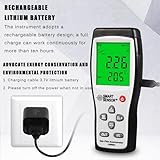 Handheld Thermal Anemometer, Air Flow Velocity Meter Wind Speed Gauges, Large LCD Display, Wind Speed 0~30m/s, for Flow Hoods, Clean Rooms, Air Speed, Air Balance