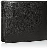 Perry Ellis Portfolio Men's Park Avenue Leather Wallet With Passcase, Black, One Size