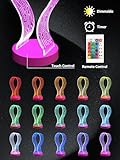 YuanDian Pink Headphone Stand, with 1 USB Charging Port and 1 Type-C Charging Ports, Desk Gaming Headset Holder, 16 Changing Colors with Remote, Gift for Gamers Girl and Music Lovers