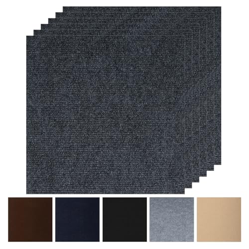 Peel and Stick Carpet Squares 24" x 24", Self Adhesive Non-Slip Carpet Tiles, Peel and Stick Soft Padded Carpet Tiles for Kitchen Bedrooms Indoor Outdoor(20 Tiles/80 sq ft)