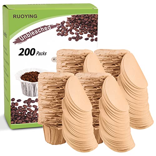 Unbleached K cup Disposable Paper Filters with Lid for Keurig Reusable K Cup Filters,Keurig Filters for K Cup Reusable Coffee Filters, Fits All Keurig Single Serve Filter Brands