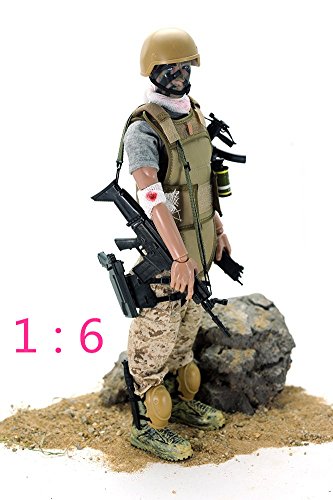 BJPEY 12" Wounded Soldier Action Figures Soldiers Toys 1:6 Scale Boys Children PlaySets (Wounded Soldier)