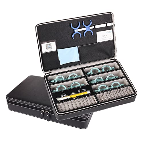 Progressive Multifocal Optometry Kit Optical Equipments Trial Lens Set Eye Diopter Measurement Equipment with 5 Optometric Trial Frames (Color:黑色,Size:37 * 23 * 7cm)