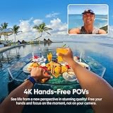 Insta360 GO 3S - 128 GB White 4K Tiny Portable Vlogging Camera, Hands-Free POVs, Mount Anywhere, Stabilization, 140 Min Battery Life, 10m Waterproof, Apple Find My, Pet POV