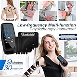 Dual Channel TENS Unit for Pain Relief Rechargeable Electronic Pluse Muscle Stimulator Massager Low-Frequency Multi-Function Physiotherapy Instrument with 10pcs Electrode Pads