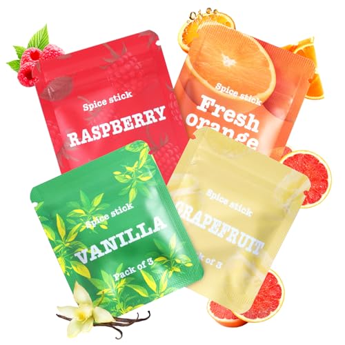 Boderi Plant Based Citrus Cores, 4 Packs, to Help Break Bad Habits Naturally, 12 Cores Total, Grapefruit, Orange, Raspberry, Vanilla