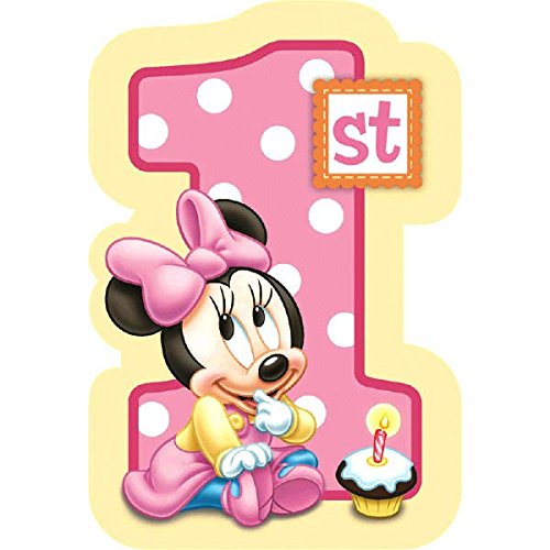 8-Count Minnie's 1st Birthday Invitations with Sticker Seals