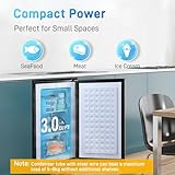 Anypro Compact Mini Upright Freezer 3 Cu.Ft with 3 Pull-down Drawer Doors and Adjustable Thermostat, Single Door Small Deep Standing Freezer Rapid Cooling for Home, Office, Dorm, Garage, Black