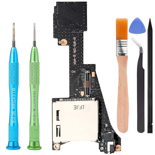 Compatible with Nintendo Switch OLED, Ikpek Game Card Reader Cartridge Micro SD Card Slot Tray Headphone Jack Daughterboard Replacement for NS OLED with Repair Tools