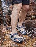 CAMEL CROWN Men's Waterproof Hiking Sandals Closed Toe Water Sandals Athletic Sport Sandals for Summer Outdoor Beach Wading Boat for Hiker Gray 9.5