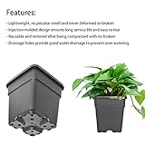 LiGuVCY Plant Pots Flower Pot 10-Pack 3 Gallon Planter Nursery Pot Garden Seedling Planters Containers Plastic Injection Molded Pots with Drainage Holes for Outdoor Indoor Plants Vegetables, Black