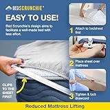 BED SCRUNCHIE Sheet Holder Straps - Heavy Duty Gripper Clips - Strengthened Parachute Cord - 360 Degree Bed Sheet Tightener - Strongest and Effective Extender - Fits All Mattress Sizes