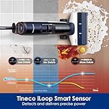 Tineco Floor ONE S5 Smart Cordless Wet Dry Vacuum Cleaner and Mop for Hard Floors, Digital Display, Long Run Time, Great for Sticky Messes and Pet Hair, Space-Saving Design, Blue