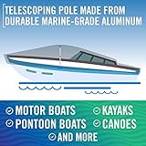 Boat Cover Support Pole, Adjustable Support System for Jon Boats, Pontoons, Aluminum Tarps, Bimini Tops, Marine Grade, 2 Pack